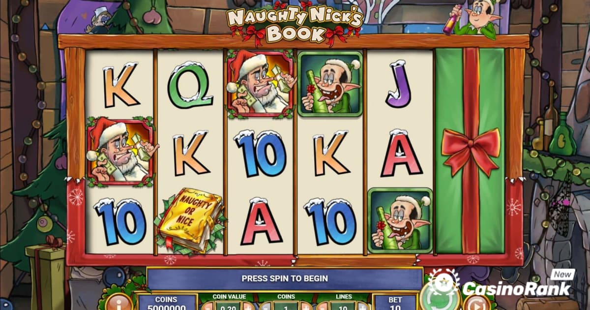 Prova le nuove slot a tema natalizio di Play'n Go: Naughty Nick's Book